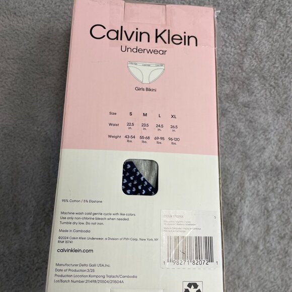 NEW Calvin Klein Girls S Underwear 7 Pack  Bikini Cotton Stretch Assorted Color - Picture 2 of 4